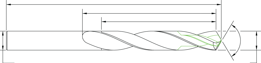 Wireframe of an Drill