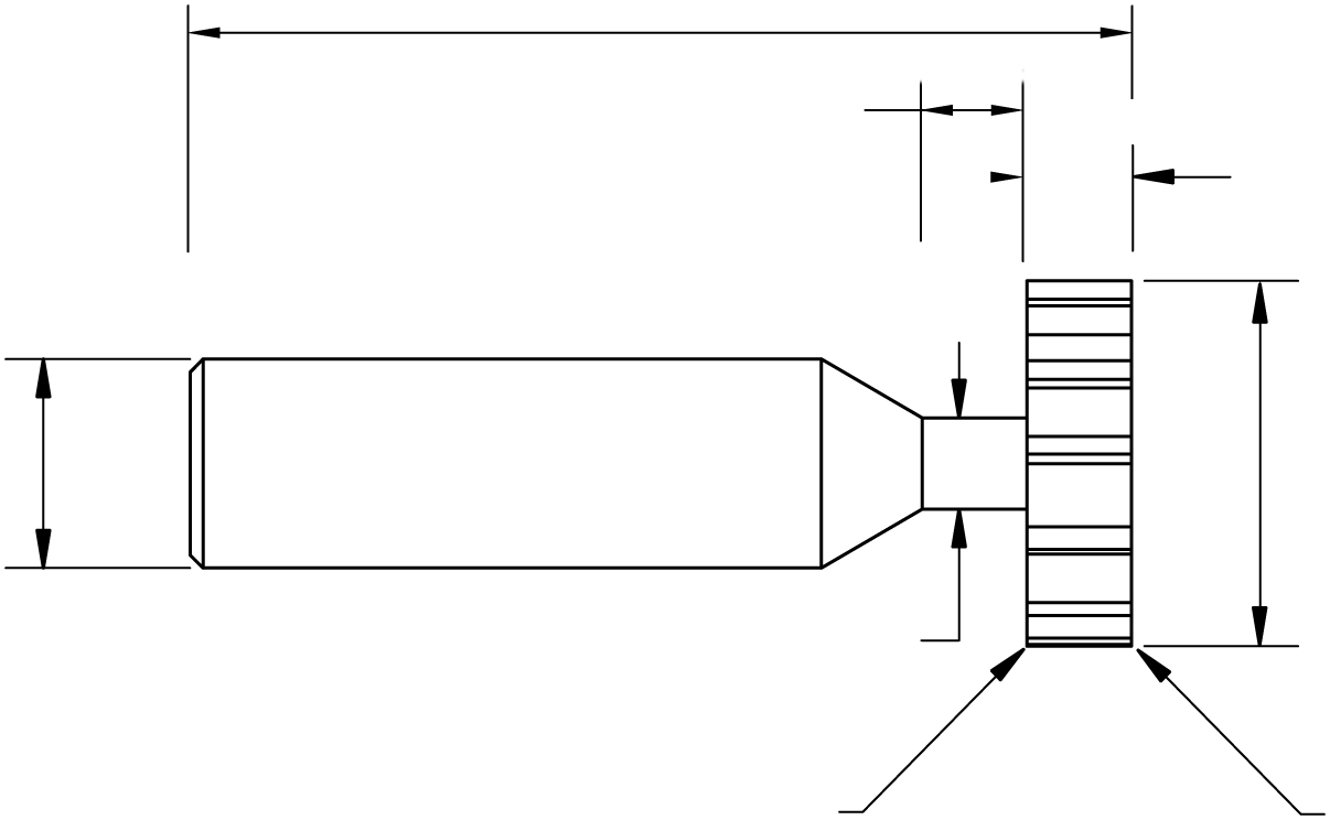 Wireframe of an Keyseat Cutter
