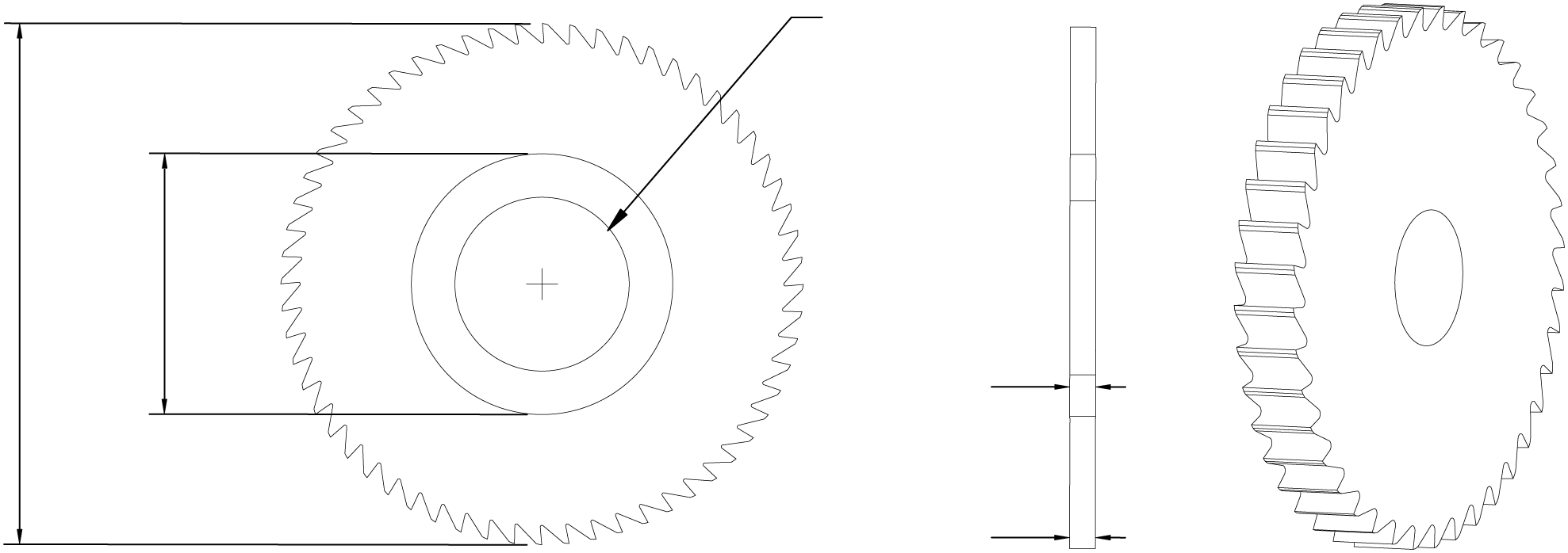 Wireframe of an Saw